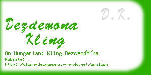 dezdemona kling business card